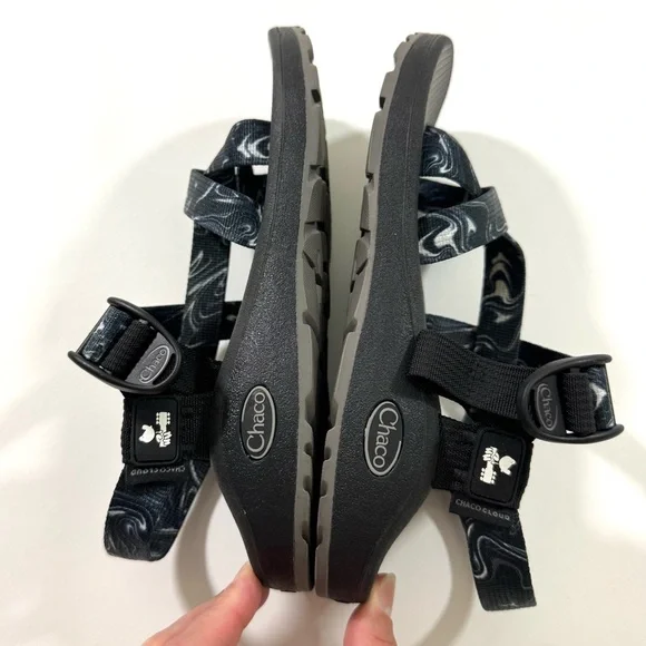 Chaco Z Cloud 2 Ascend Sandals Black Charbon Print - Picture 5 of 8